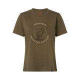 HARKILA Stag Badge T-Shirt - Womens - Beech