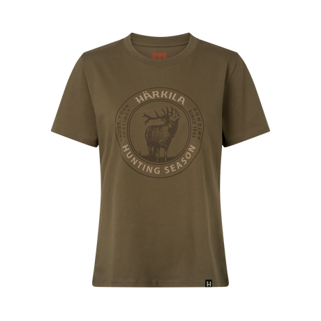 HARKILA Stag Badge T-Shirt - Womens - Beech
