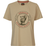 HARKILA Stag Badge T-Shirt - Womens - Sand