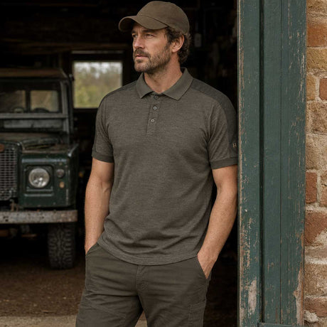 HARKILA Tech Polo Shirt - Mens Arc-Stretch - Willow Green