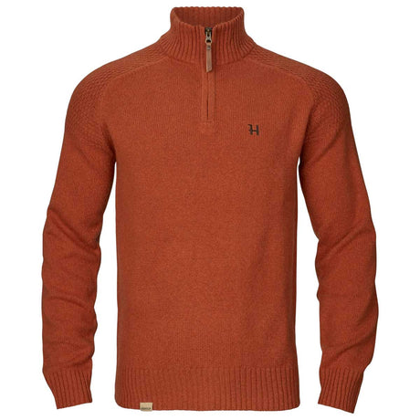 HARKILA Vincent Merino Half Zip Pullover - Mens - Bombay Brown