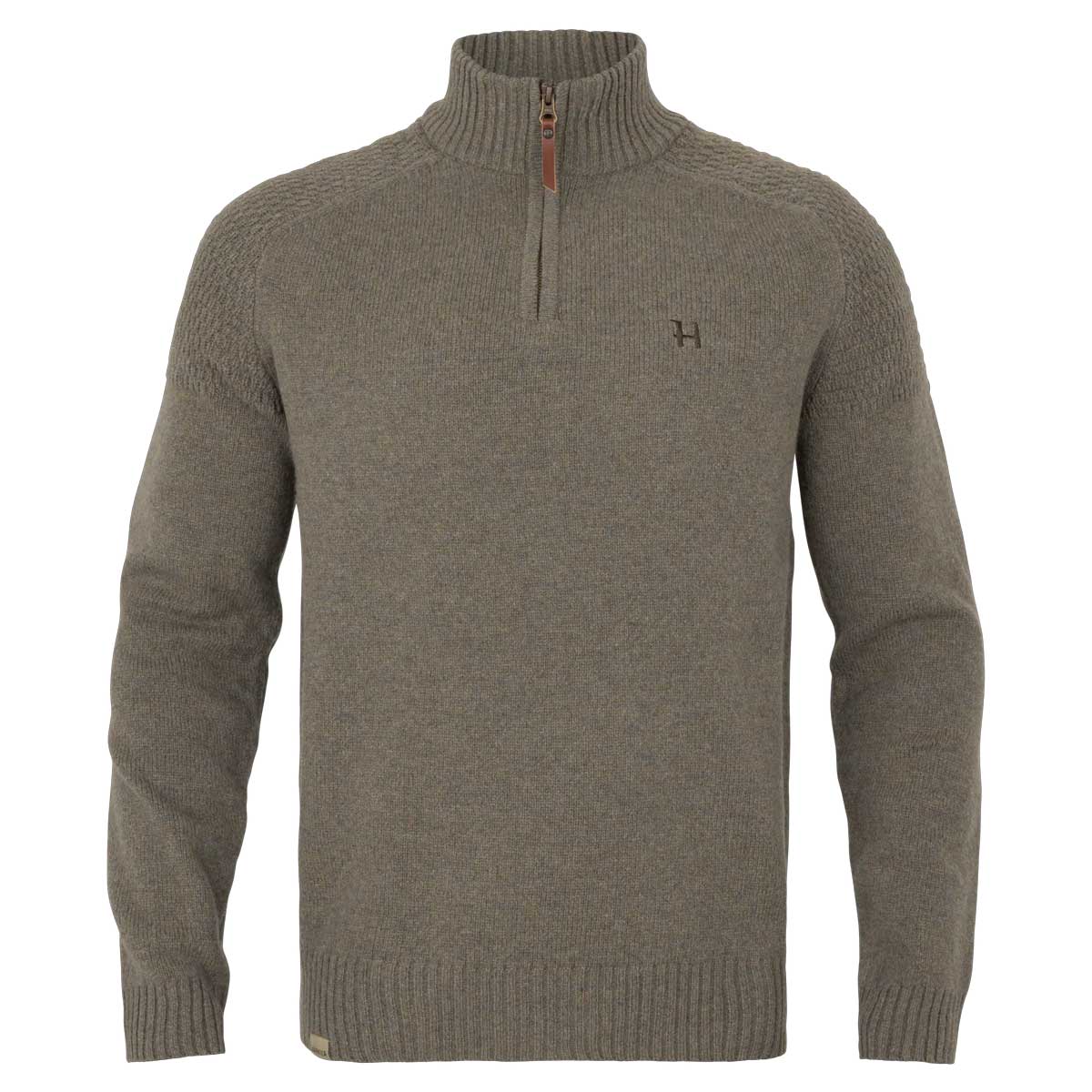 HARKILA Vincent Merino Half Zip Pullover - Mens - Dark Sand