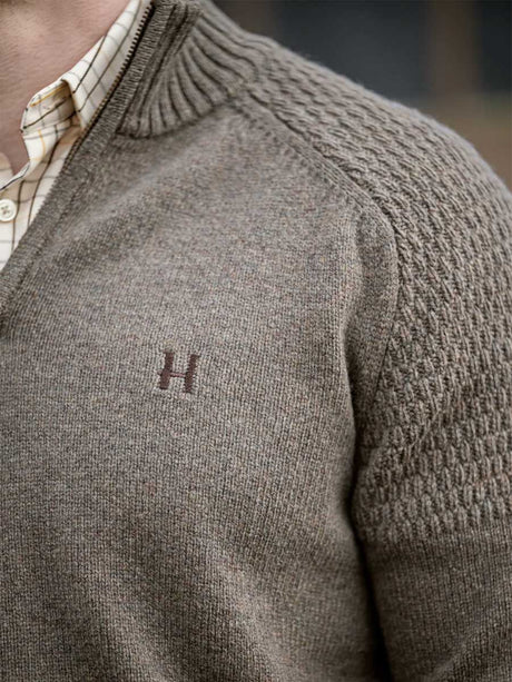 HARKILA Vincent Merino Half Zip Pullover - Mens - Dark Sand