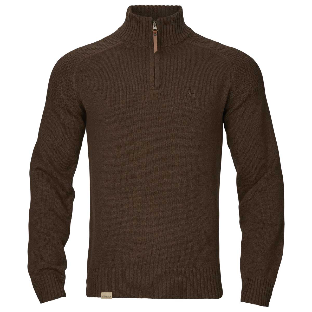 HARKILA Vincent Merino Half Zip Pullover - Mens - Demitasse Brown