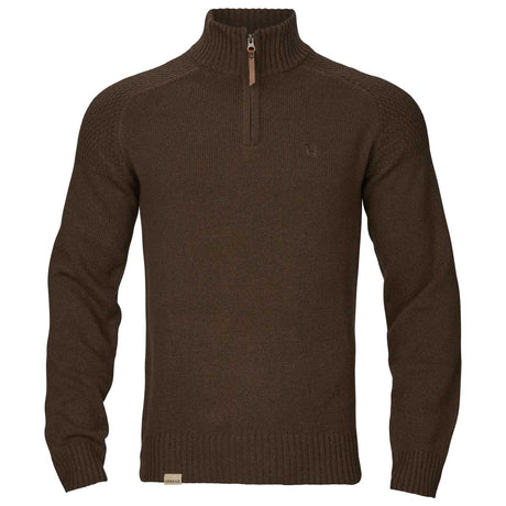 HARKILA Vincent Merino Half Zip Pullover - Mens - Demitasse Brown