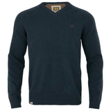 HARKILA Vincent Merino V-Neck Pullover - Mens - Dark Navy
