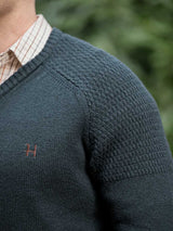 HARKILA Vincent Merino V-Neck Pullover - Mens - Dark Navy