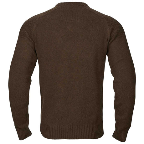 HARKILA Vincent Merino V-Neck Pullover - Mens - Demitasse Brown