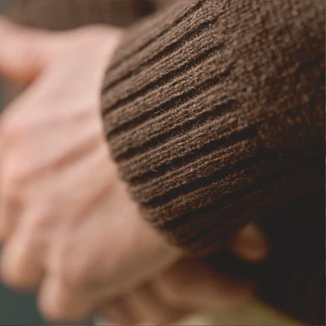 HARKILA Vincent Merino V-Neck Pullover - Mens - Demitasse Brown