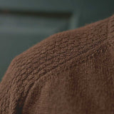 HARKILA Vincent Merino V-Neck Pullover - Mens - Demitasse Brown