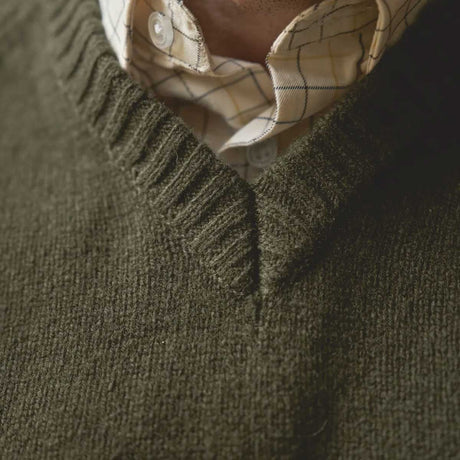 HARKILA Vincent Merino V-Neck Pullover - Mens - Rosin