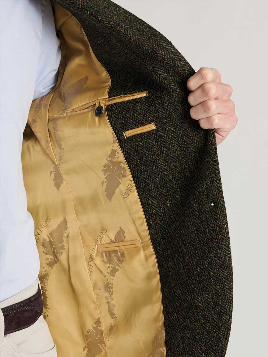 HARRIS TWEED Glencoe Tailored Fit Jacket - Mens - Green
