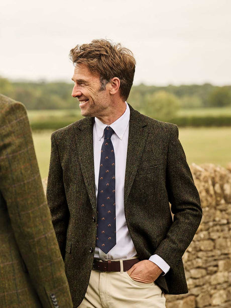 HARRIS TWEED Glencoe Tailored Fit Jacket - Mens - Green