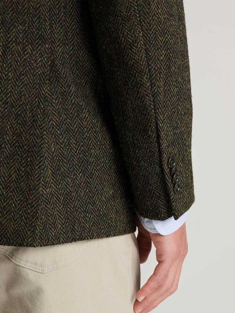 HARRIS TWEED Glencoe Tailored Fit Jacket - Mens - Green