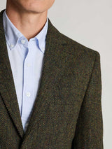 HARRIS TWEED Glencoe Tailored Fit Jacket - Mens - Green