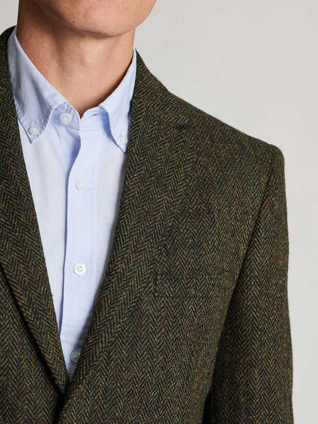 HARRIS TWEED Glencoe Tailored Fit Jacket - Mens - Green