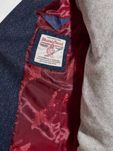 HARRIS TWEED Stranrear Jacket - Mens - Navy Herringbone