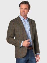 Load image into Gallery viewer, HARRIS TWEED Sumburgh Jacket - Mens - Mid-Brown with Check
