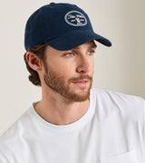 Peter Millar 25th Anniversary Hat in Navy - logo detail