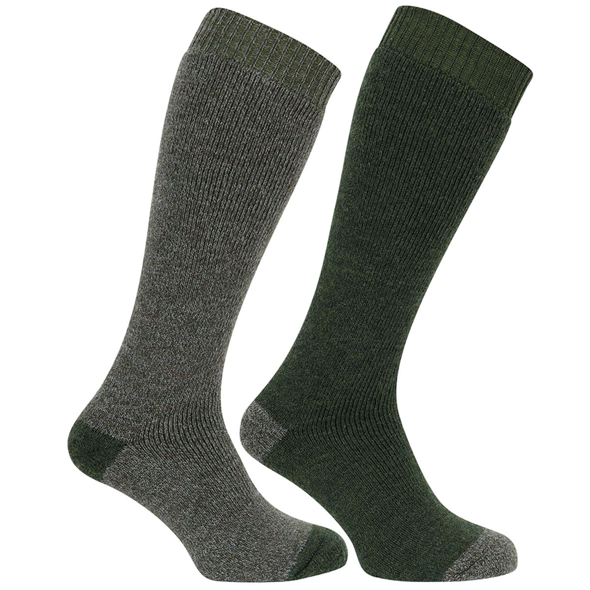 HOGGS OF FIFE 1903 Country Long Socks - Twin Pack - Tweed / Loden