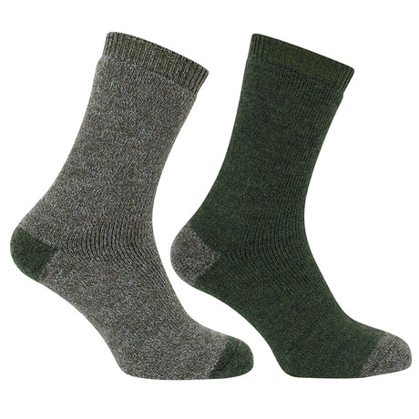 HOGGS OF FIFE 1904 Country Short Socks - Twin Pack - Tweed / Loden