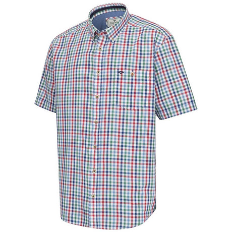HOGGS OF FIFE Aberdour Short Sleeve Checked Shirt - Mens - Green / Red