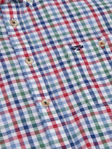 HOGGS OF FIFE Aberdour Short Sleeve Checked Shirt - Mens - Green / Red