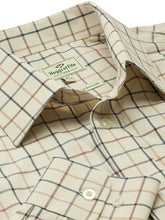 Load image into Gallery viewer, HOGGS OF FIFE Ambassador Premier Tattersall Shirt - Mens - Ivory &amp; Navy
