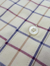 Load image into Gallery viewer, HOGGS OF FIFE Ambassador Premier Tattersall Shirt - Mens - Ivory &amp; Navy Hoggs of Fife
