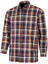 Load image into Gallery viewer, HOGGS OF FIFE Arran Microfleece Lined Cotton Shirt - Mens - Wine / Olive Check
