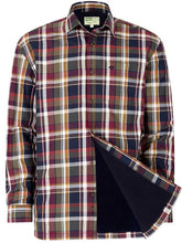 Load image into Gallery viewer, HOGGS OF FIFE Arran Microfleece Lined Cotton Shirt - Mens - Wine / Olive Check
