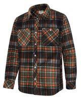 HOGGS OF FIFE Balbeggie Fleece Shacket - Mens - Green/Rust