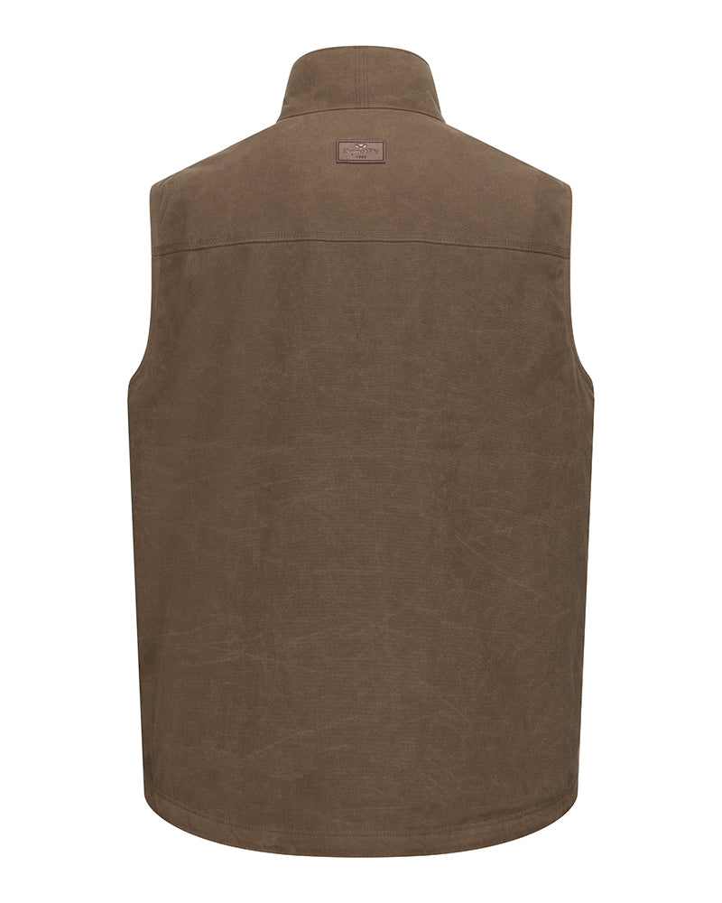 HOGGS OF FIFE Balfour Waxed Canvas Gilet - Mens - Rock