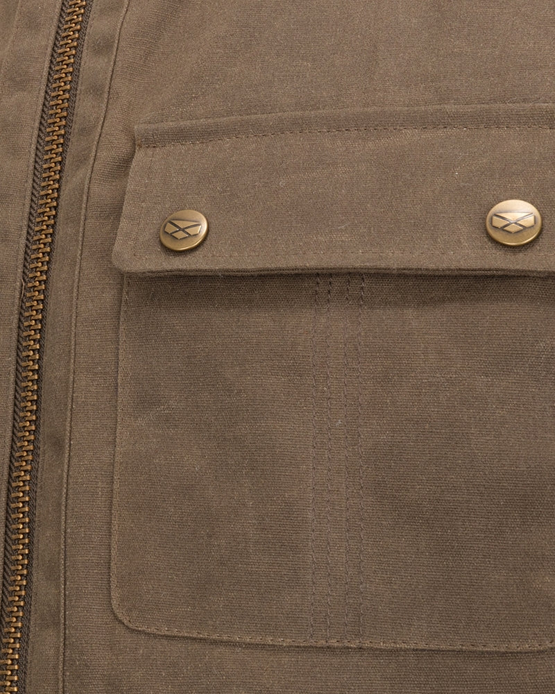 HOGGS OF FIFE Balfour Waxed Canvas Gilet - Mens - Rock