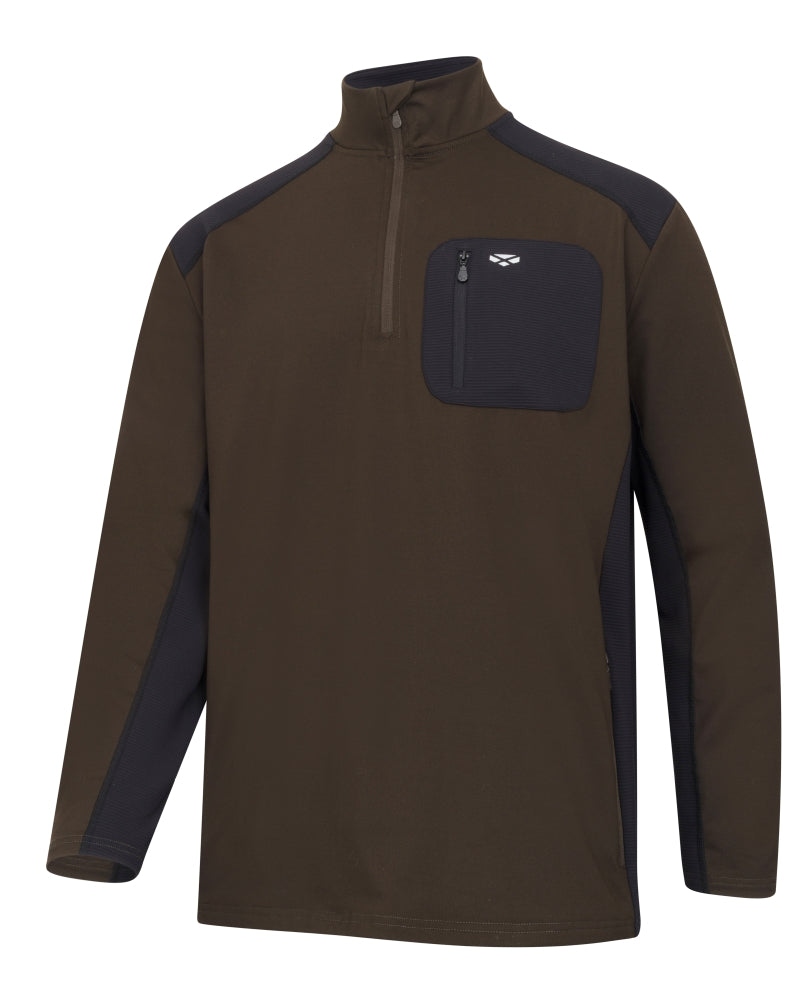 HOGGS OF FIFE Barra Active 1/4 Zip Top – Men's – Green/Black
