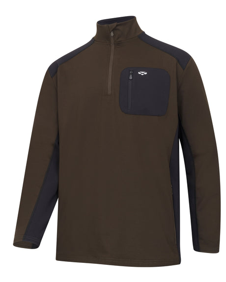 HOGGS OF FIFE Barra Active 1/4 Zip Top – Men's – Green/Black