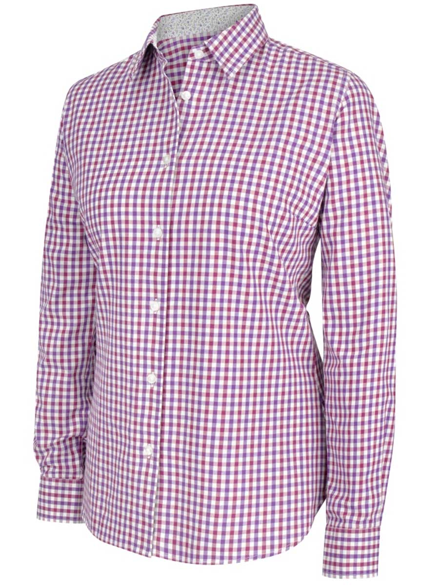HOGGS OF FIFE Becky II Cotton Shirt - Women's - Pink/Blue