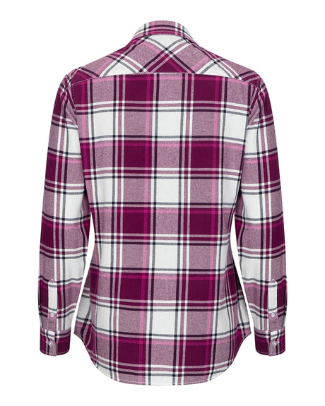 HOGGS OF FIFE Caitlyn Oversized Flannel Shirt - Women's - Berry