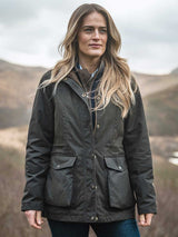 HOGGS OF FIFE Caledonia Waxed Jacket - Womens - Antique Olive