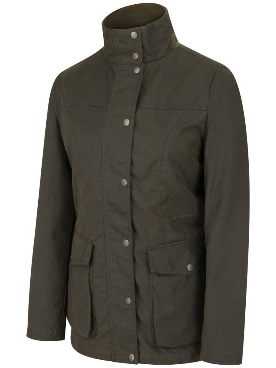 HOGGS OF FIFE Caledonia Waxed Jacket - Womens - Antique Olive