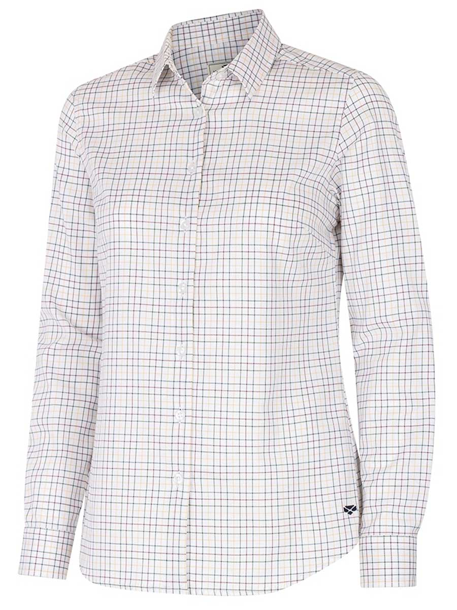 HOGGS OF FIFE Callie Twill Shirt - Women's - White/Green/Yellow/Red