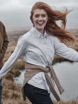 HOGGS OF FIFE Callie Twill Shirt - Women's - White/Pink/Blue