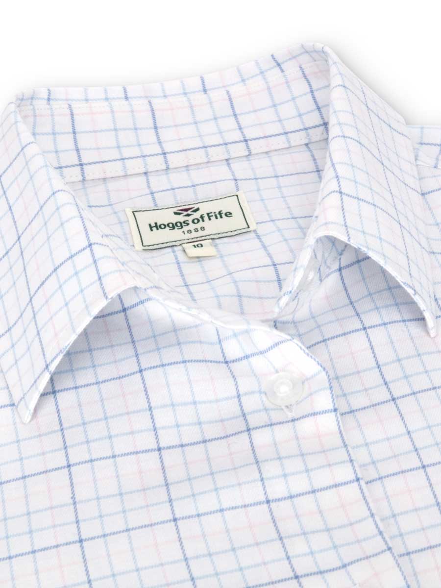 HOGGS OF FIFE Callie Twill Shirt - Women's - White/Pink/Blue
