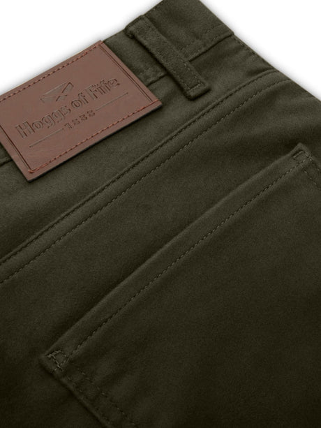 HOGGS OF FIFE Carrick Technical Stretch Moleskin Jeans - Mens - Olive