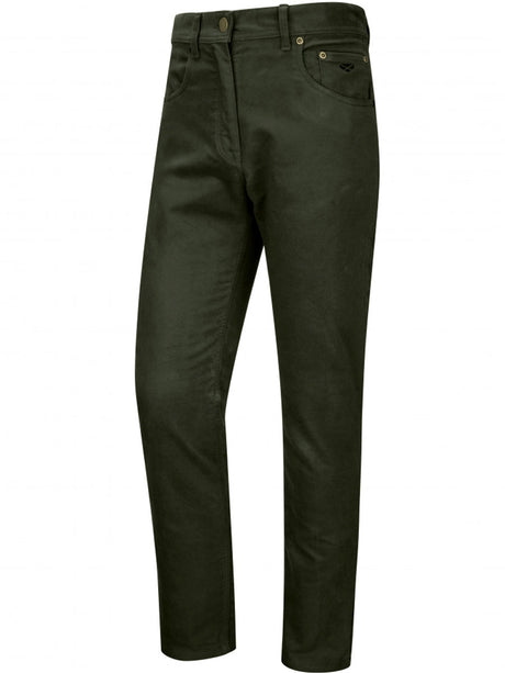 HOGGS OF FIFE Carrick Technical Stretch Moleskin Jeans - Mens - Olive