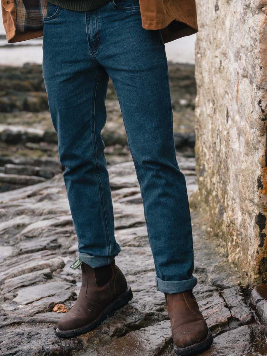 HOGGS OF FIFE Clyde Comfort Denim Jeans - Mens - Dark Indigo