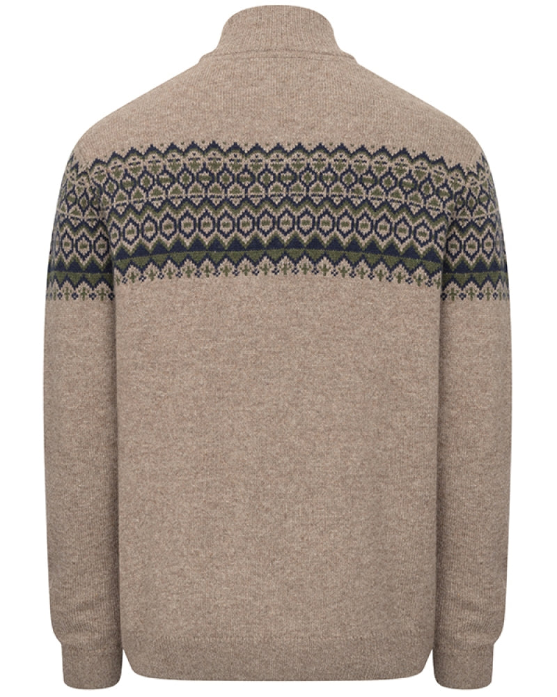 HOGGS OF FIFE Colonsay Fair Isle ¼ Zip Pullover – Men's