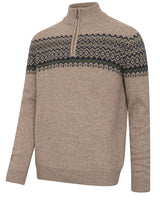 HOGGS OF FIFE Colonsay Fair Isle ¼ Zip Pullover – Men's