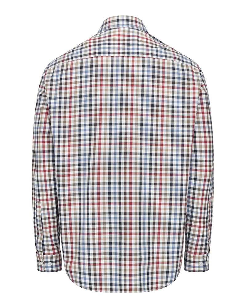 HOGGS OF FIFE Douglas Twill Shirt - Mens - Navy/Red/Olive