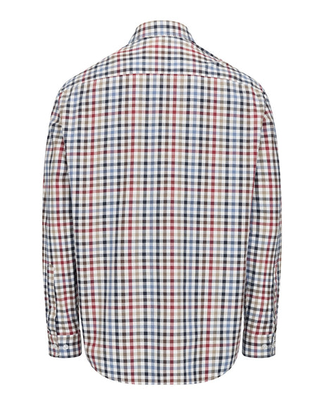 HOGGS OF FIFE Douglas Twill Shirt - Mens - Navy/Red/Olive